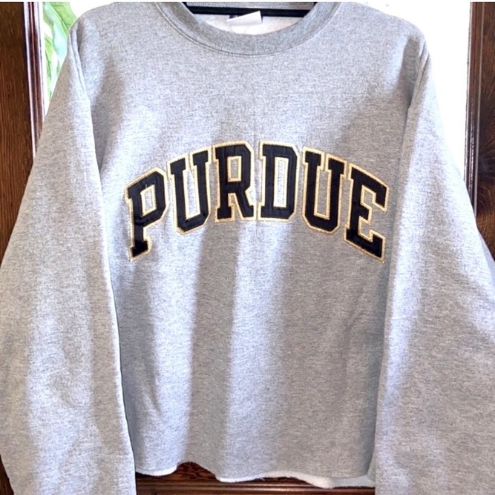 purdue university champion cropped crewneck sweatshirt